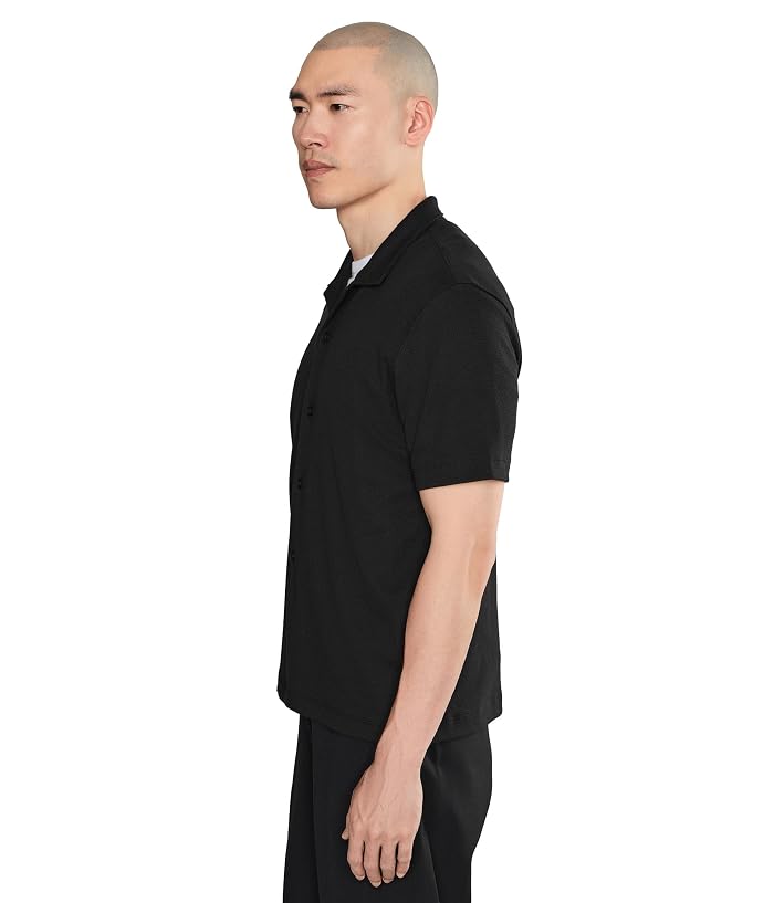 Vince Mesh Knit Short Sleeve Cabana Shirt - Image 3