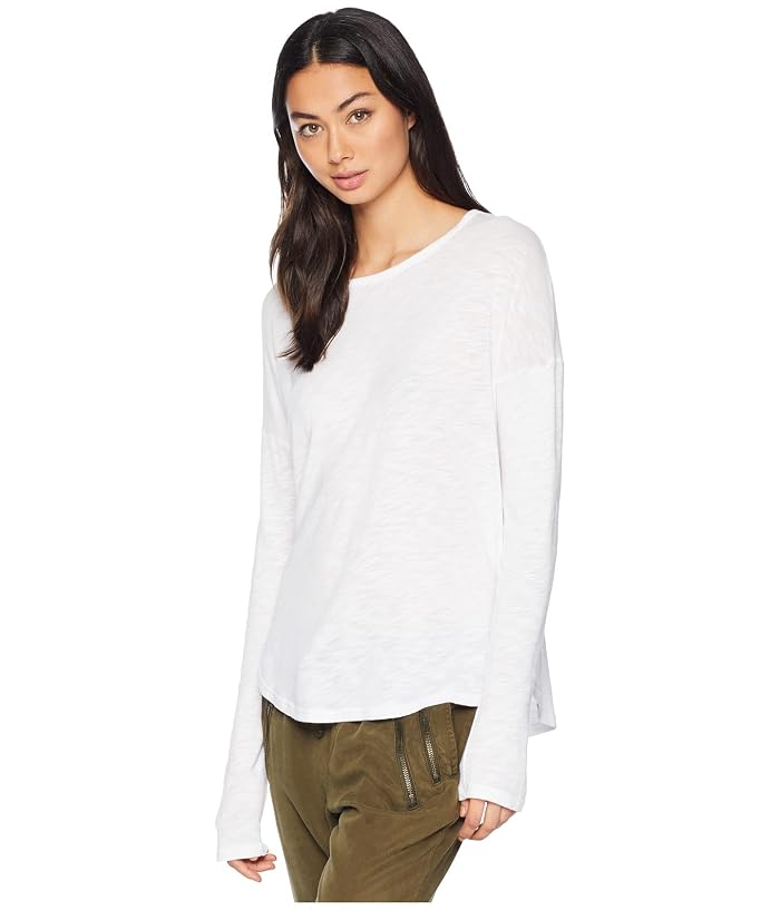 Splendid Zander Long Sleeve Cotton Modal Slub Easy Crew Tee - Image 2