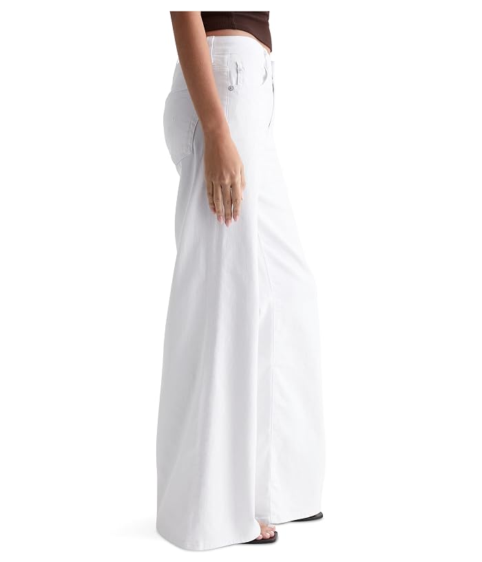 AG Jeans Saige Wide Leg Jeans in White - Image 3