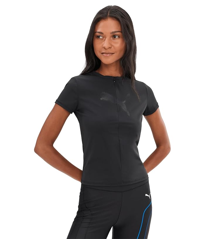 PUMA Dare To Slim Fit Half Zip Graphic Tee