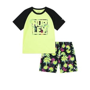 Hurley Kids Pop Color Palm Swim Set (Little Kid)