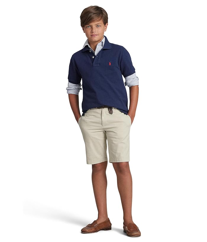 Polo Ralph Lauren Kids 20/1 Stretch Twill Flat Front Shorts (Big Kids) - Image 3