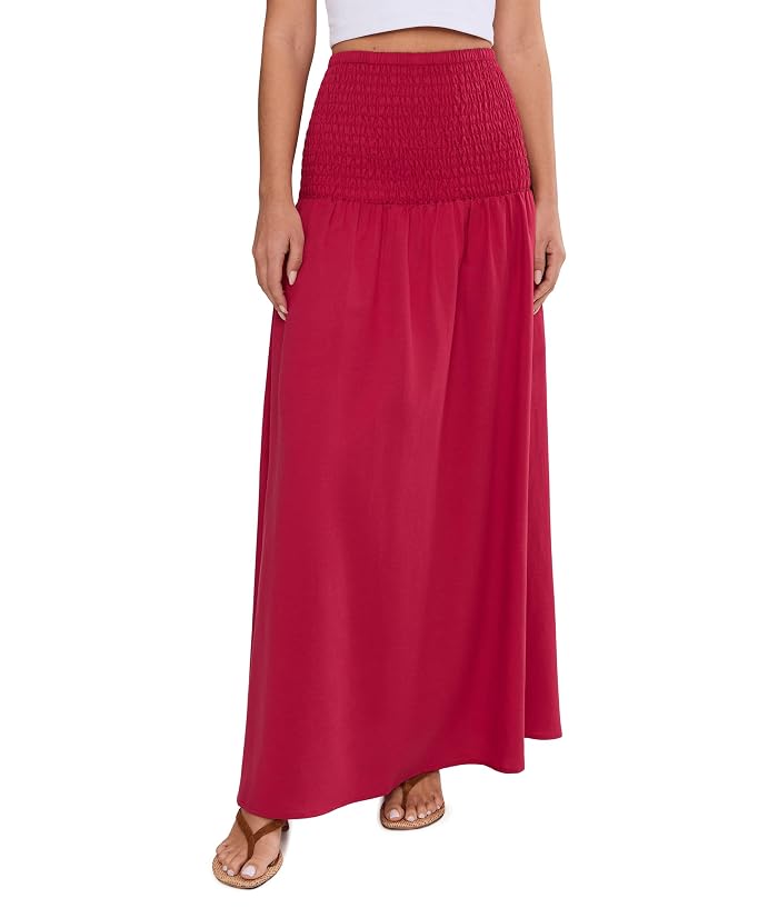Seafolly Beach Edit Shirred Waist Midi Skirt