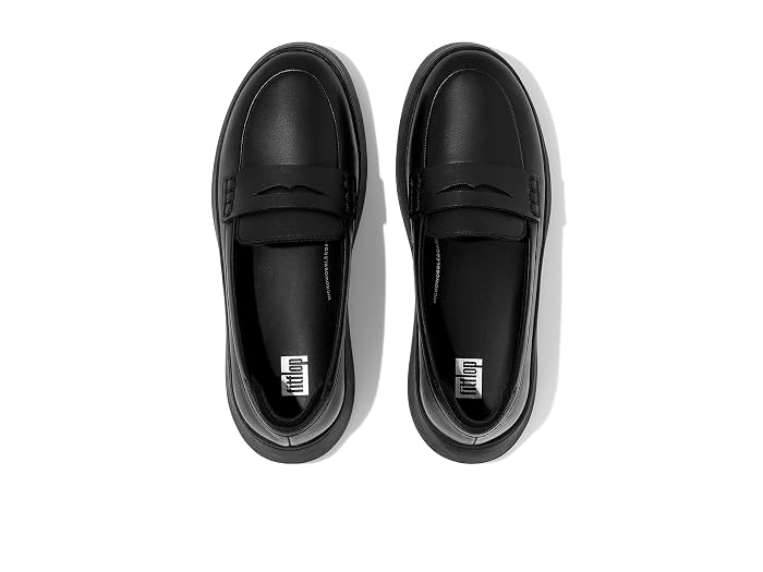 FitFlop F-Mode Leather Flatform Penny Loafers - Image 2