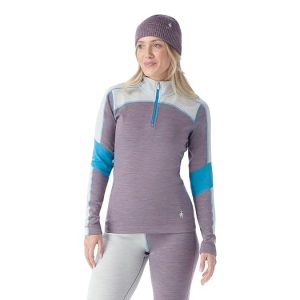 Smartwool Classic Thermal Merino Base Layer Colorblock 1/4 Zip