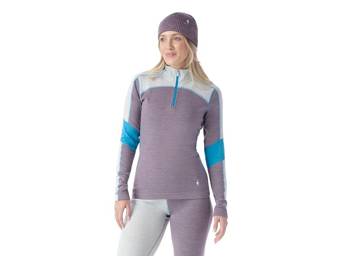 Smartwool Classic Thermal Merino Base Layer Colorblock 1/4 Zip