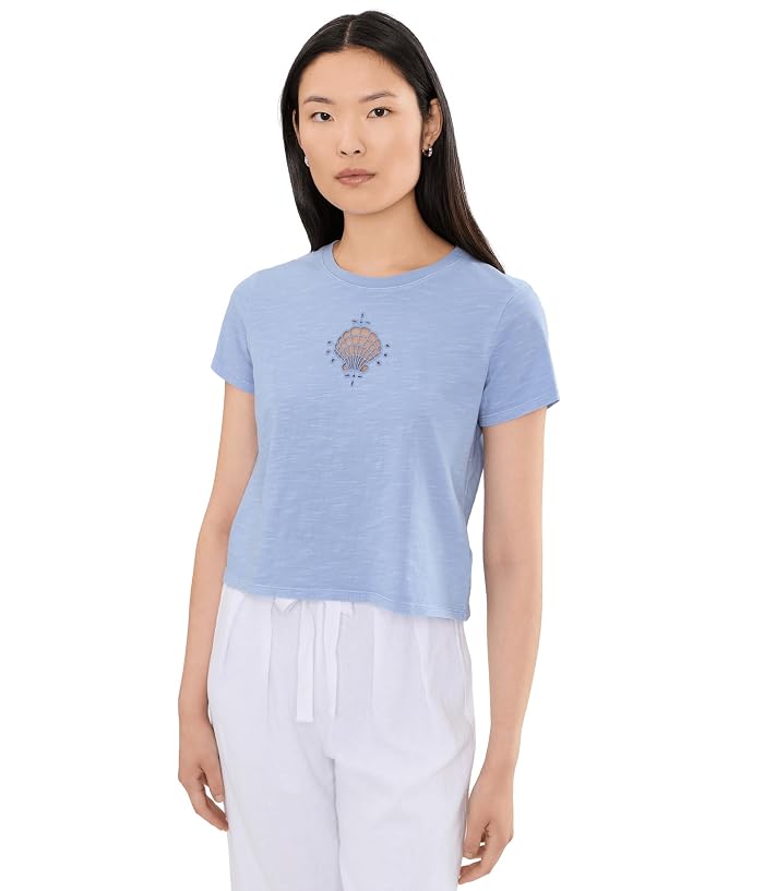 Splendid Seashell Emb Short Sleeve Tee