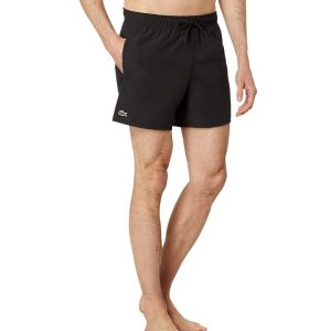 Lacoste Solid Elastic Waist Swim Trunks