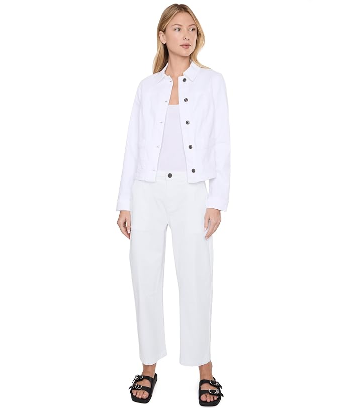 KUT from the Kloth Ashton Wide Leg Barrel in Optic White - Image 2