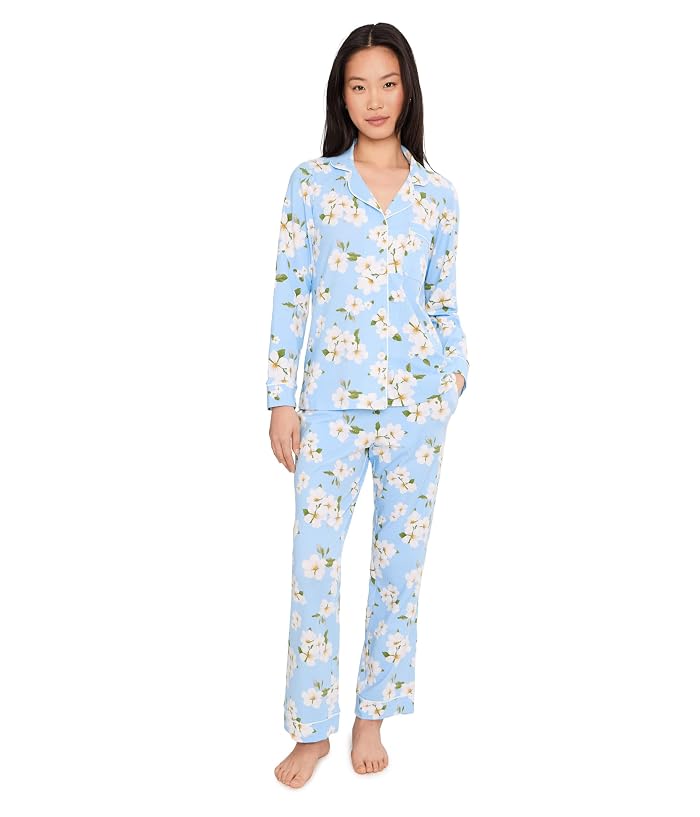 Bedhead PJs Petite Long Sleeve Classic Cotton Knit Pajama Set