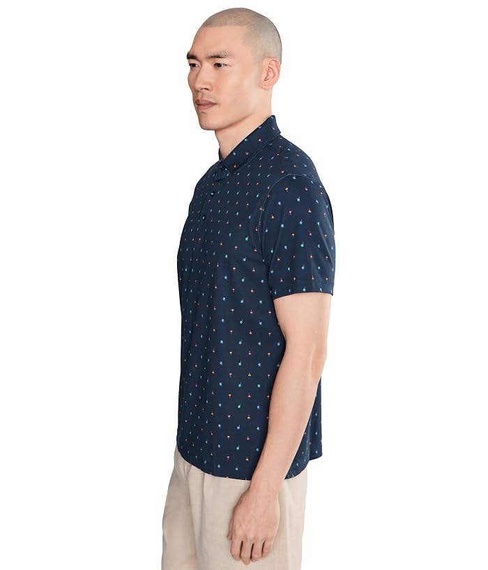 UNTUCKit Short Sleeve Wrinkle Free Printed Lebain Polo - Image 3