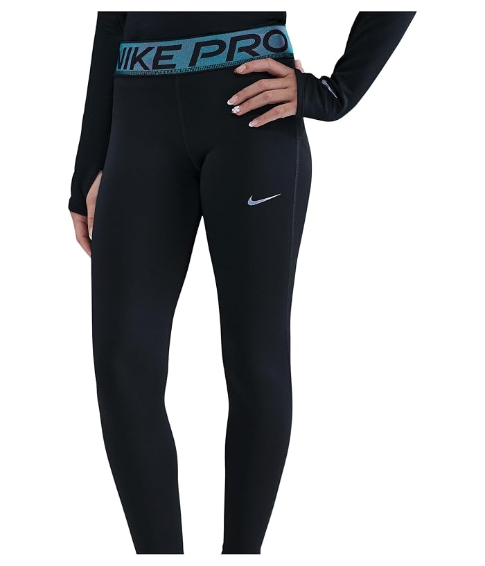 Nike Kids Pro Dri-FIT™ Leggings with Shine Accents (Little Kid/Big Kid) - Image 3