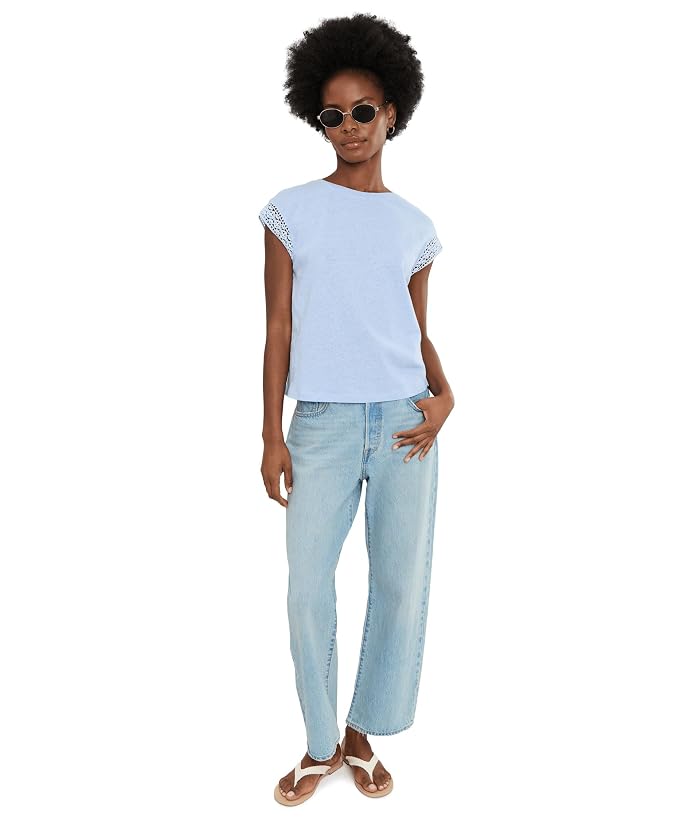 Elliott Lauren Trace of Lace - Cap Sleeve Top with Lace Trim Detail - Image 2