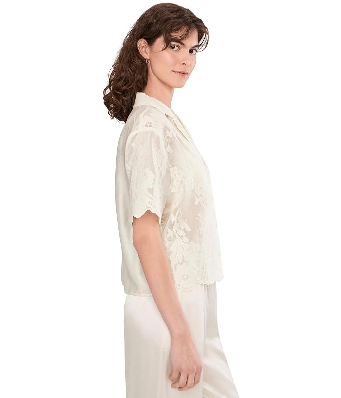 Vince Camuto Relaxed Collar Short Sleeve Button-Up - Image 3