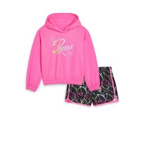 PUMA Kids Hoodie Pullover & Shorts Set (Big Kid)