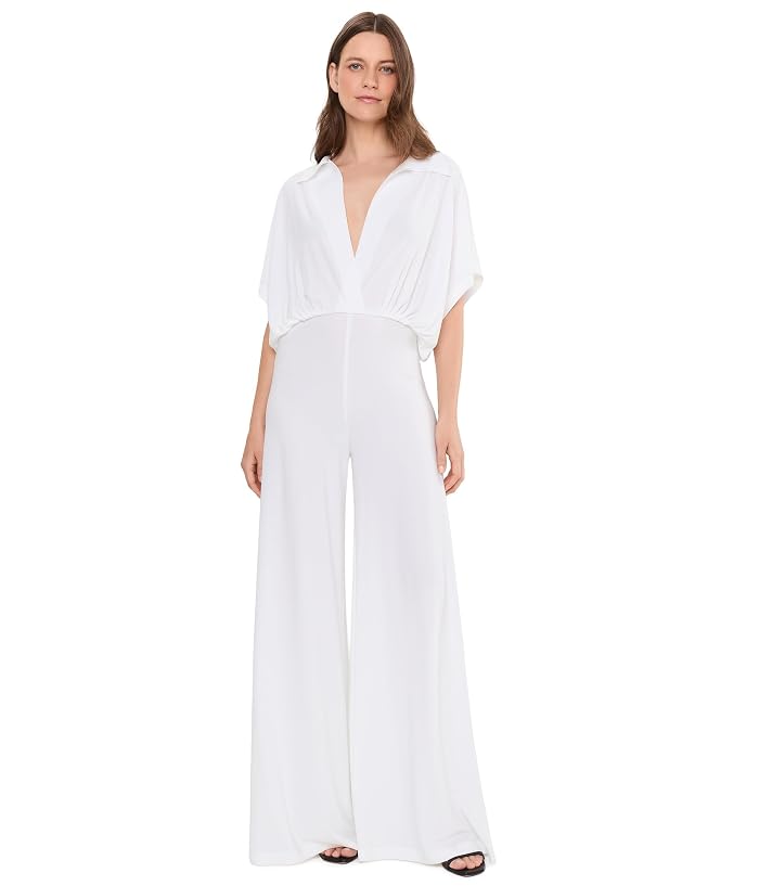 Norma Kamali Super Oversized Sleeveless Boyfriend Neck Jumpsuit