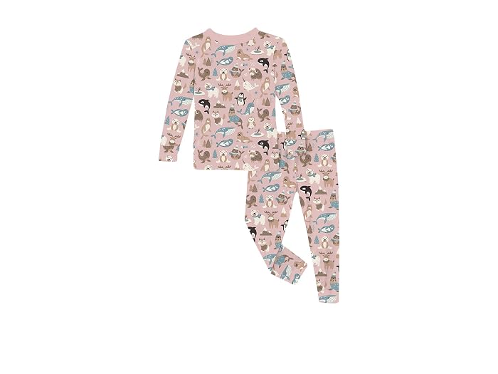 Kickee Pants Kids Print Long Sleeve Pajama Set (Toddler/Little Kid/Big Kid)