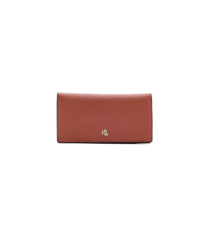 Lauren Ralph Lauren Crosshatch Leather Slim Wallet
