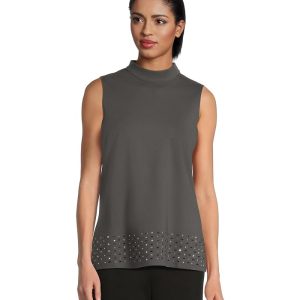 Vince Camuto Mock Neck Sleeveless Tunic