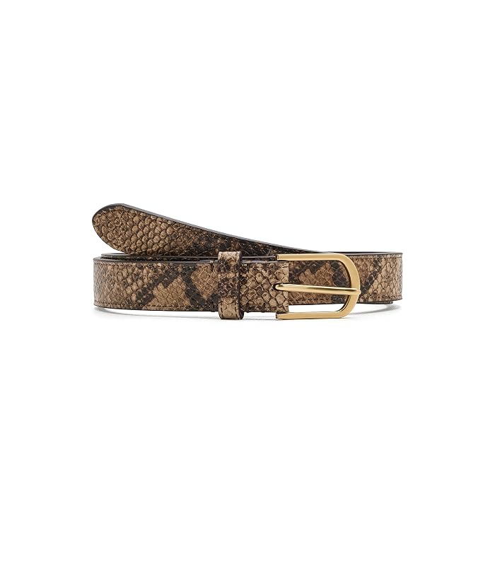 Lauren Ralph Lauren Rounded-Buckle Embossed Skinny Belt - Image 4