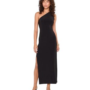 Norma Kamali One Shoulder Long Dress w/Side Slit