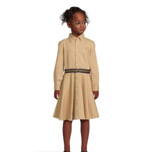 Polo Ralph Lauren Kids Belted Cotton Chino Shirtdress (Big Kids)