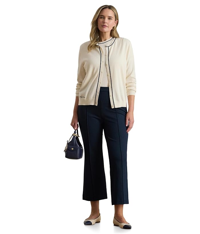 Lauren Ralph Lauren Two-Tone Cotton-Modal Cardigan - Image 2