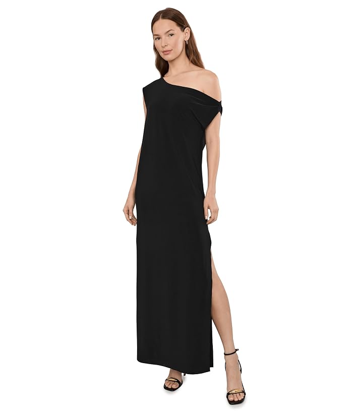Norma Kamali Drop Shoulder Long Dress w/ Side Slit - Image 2