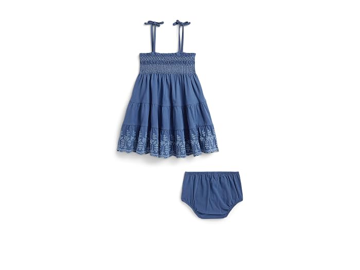 Polo Ralph Lauren Kids Eyelet Cotton Jersey Dress & Bloomer (Infant)