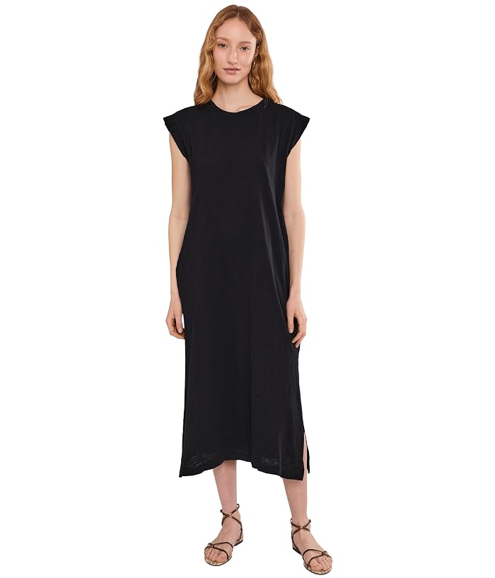 Mod-o-doc Cap Sleeve Column Dress with Conrast Cuffs
