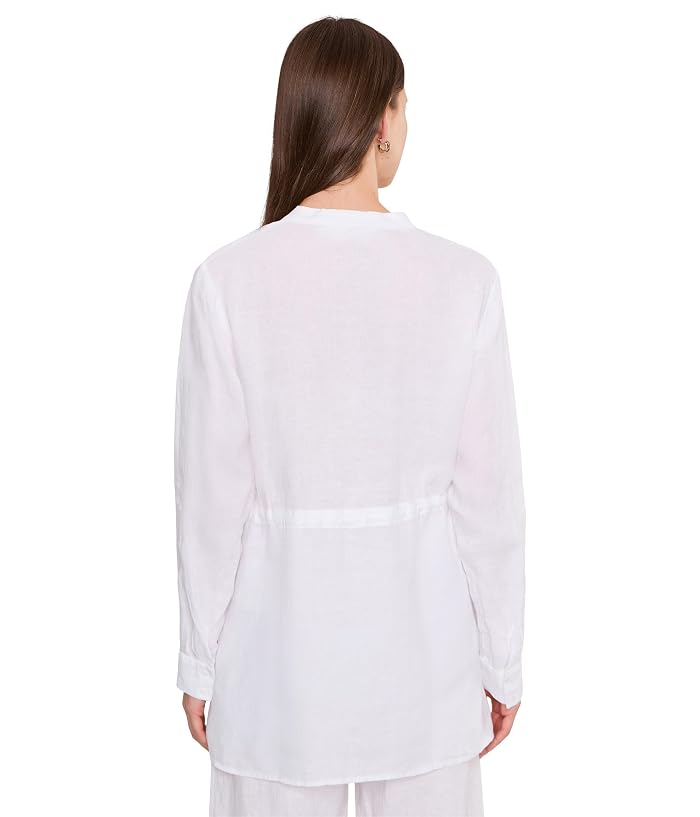 Eileen Fisher Organic Handkerchief Linen Long Shirt With Drawstrng - Image 4