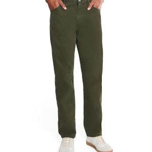 AG Jeans Graduate Tailored Leg Pants in Sulfur Dirty Olive