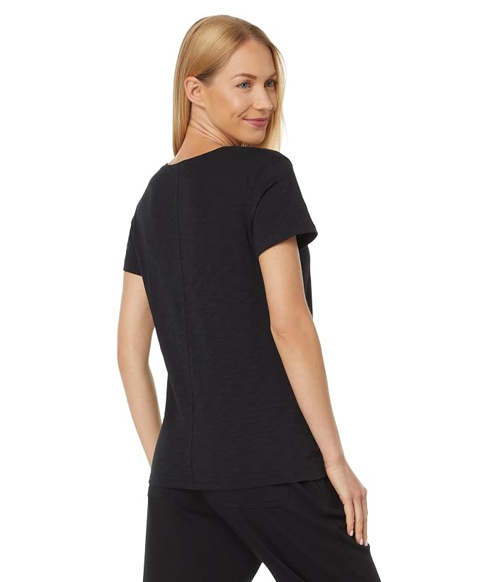 Lilla P V-Neck Short Sleeve Back Seam Tee - Image 2
