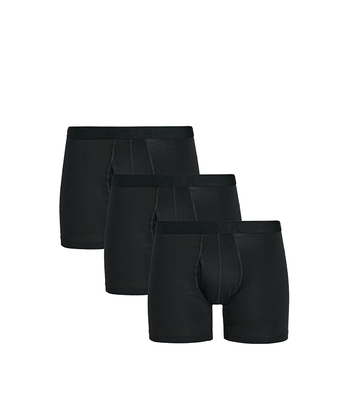 SAXX UNDERWEAR Droptemp Cooling Cotton Boxer Brief Fly 3-Pack