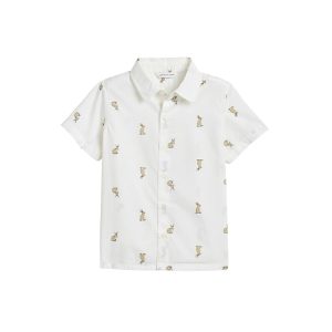 Janie and Jack Bunny Print Button Down Shirt (Toddler/Little Kid/Big Kid)