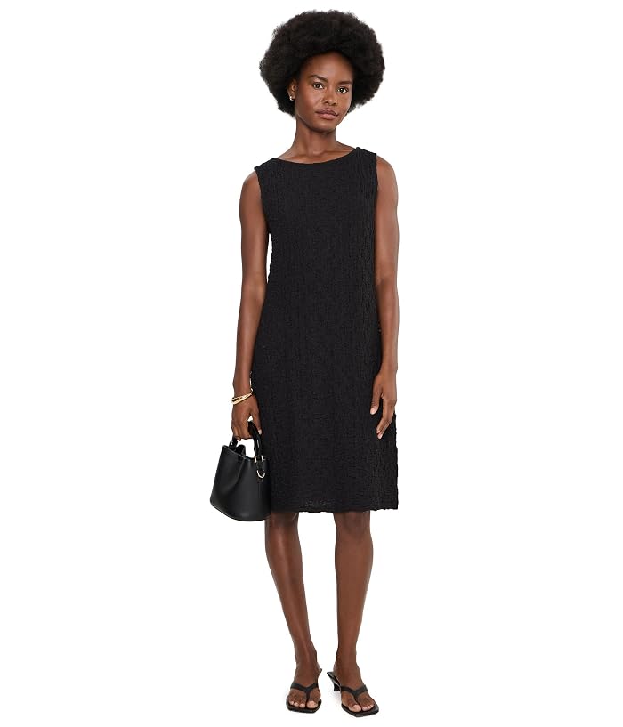Eileen Fisher Bubble Jacquard Bateau Neck Dress - Image 2