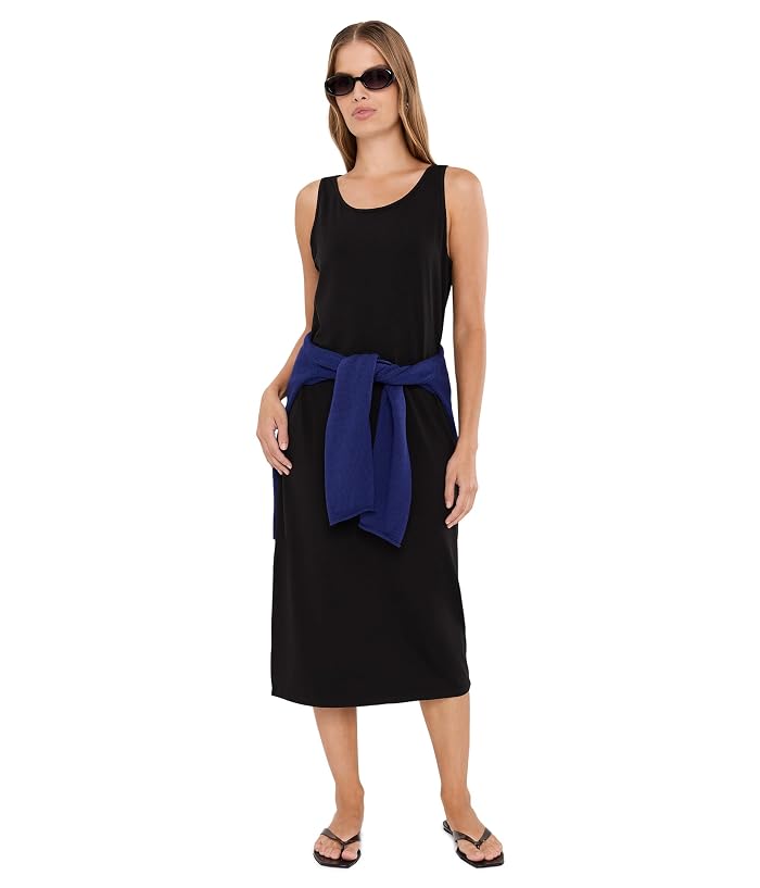 Eileen Fisher Petite Stretch Jersey Knit Scoop Neck Full Length Dress - Image 2