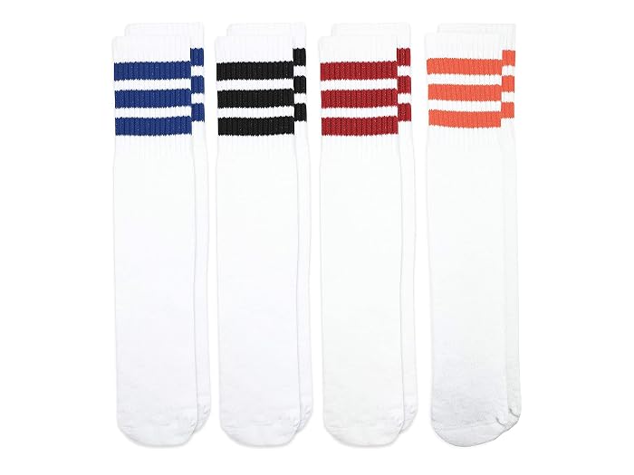 Jefferies Socks Boys' Girls Unisex Stripe Assorted Knee High Tube Socks 4 Pack - Image 3