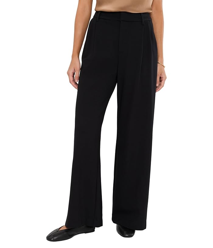 KUT from the Kloth Petite Cheryl Super High-Rise Wide Leg in Black