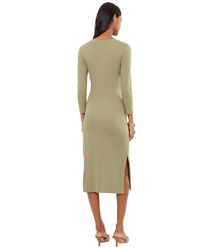 Lauren Ralph Lauren Tie-Front Cotton-Blend Crewneck Dress - Image 4