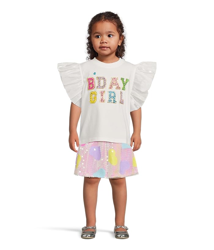 Lola and The Boys Birthday Girl Gem Ruffle Shirt (Toddler/Little Kid/Big Kid) - Image 4