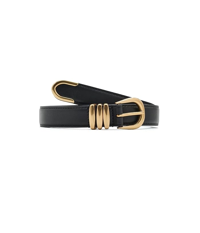 Lauren Ralph Lauren Metal-Keeper Leather Skinny Belt