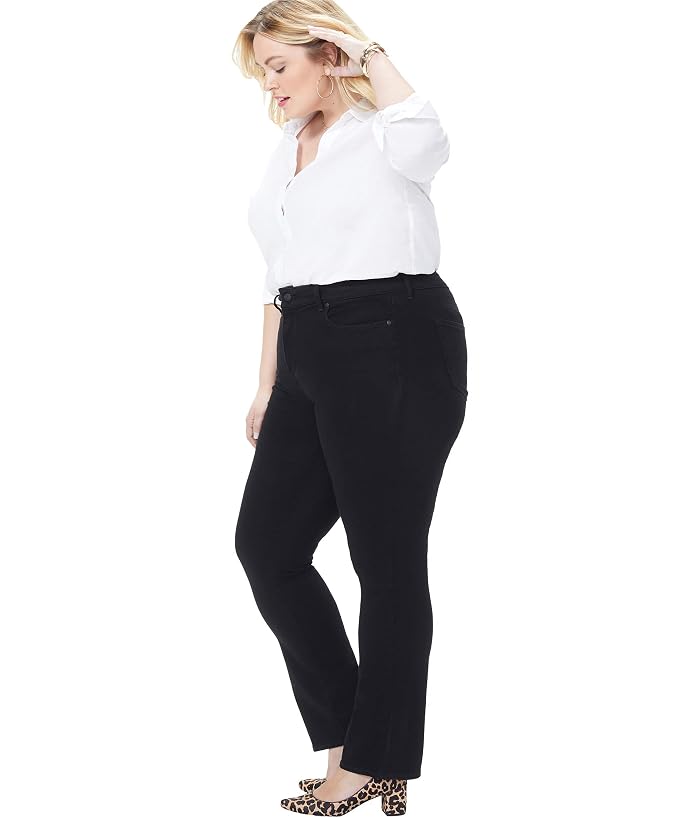 NYDJ Plus Size Marilyn Straight in Black - Image 3