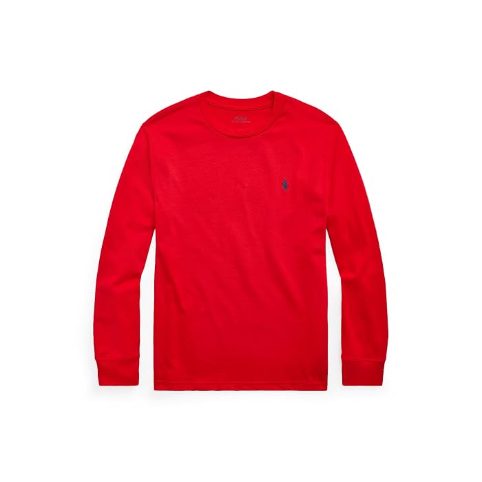 Polo Ralph Lauren Kids Cotton Jersey Long Sleeve Tee (Big Kids) - Image 4