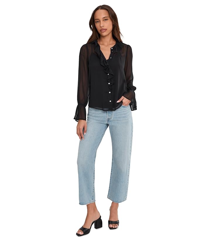 Liverpool Los Angeles Long Sleeve Ruffle Front Woven Shirt - Image 2