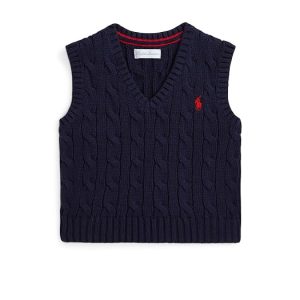 Polo Ralph Lauren Kids Cable-Knit Cotton Sweater Vest (Infant)