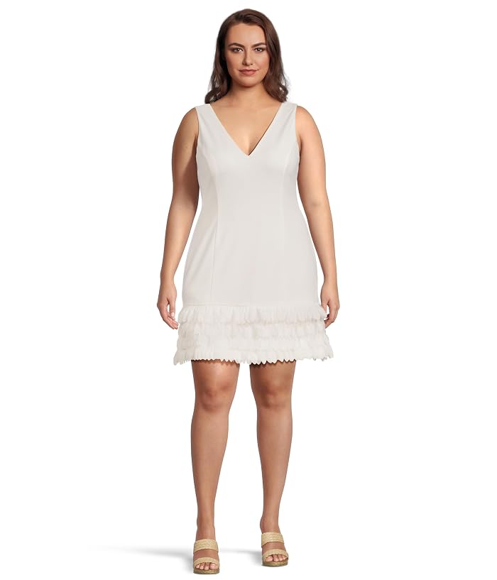 Adrianna Papell 3d Petal Crepe Short Dress