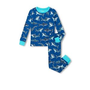 Hatley Kids Patterned Sharks Cotton Pajama Set (Toddler/Little Kid/Big Kid)