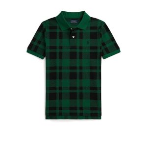 Polo Ralph Lauren Kids Plaid Cotton Mesh Polo Shirt (Toddler/Little Kid)