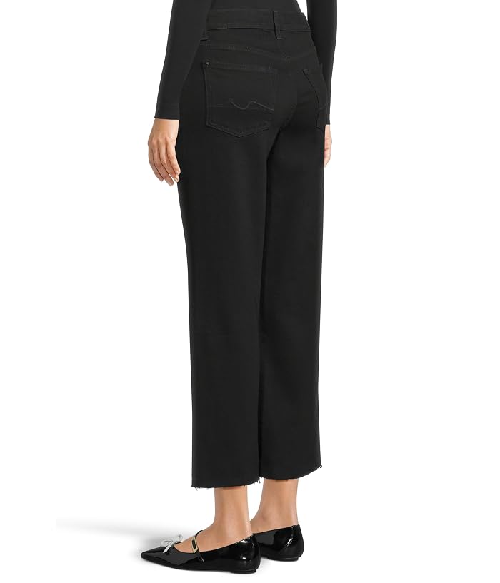 7 For All Mankind Cropped Alexa Jeans in Black - Image 3